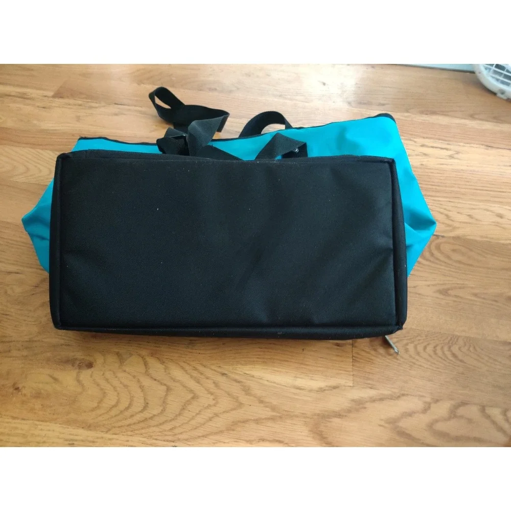 Everest Insulated Cooler Tote Bag Turquoise Black Dual Compartment Beach Picnic